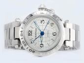 Cartier Pasha de Cartier W31029M7 Round Stainless Steel Case White Dial Watch
