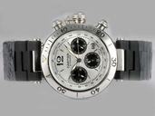 Cartier Pasha de Cartier W31048M7 Stainless Steel Bezel Stainless Steel Case White Dial Watch