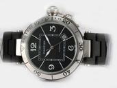 Cartier Pasha de Cartier w31077u2 40.5mm Automatic Black Dial Watch