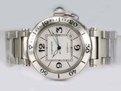 Cartier Pasha de Cartier w31080M7 Automatic White Dial Round Watch