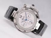 Cartier Pasha de Cartier W31088U2 Stainless Steel Case Round White Dial Watch