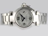 Cartier Pasha de Cartier W3140007 Mens Round Stainless Steel Case Watch