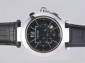 Cartier Pasha de Cartier wj11902g Stainless Steel Case Round Black Dial Watch