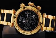 Cartier Pasha de Cartier WJ124015 Mens Round Gold Stainless Steel Strap Watch