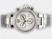 Cartier Pasha de Cartier WJ130005 Mens Round Stainless Steel Case Watch