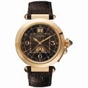 Cartier Pasha XL Brown Dial 18kt Pink Gold Brown Leather Men's Watch W3030001
