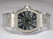 Cartier Roadster 19552 Rectangle Mens Stainless Steel Case Watch
