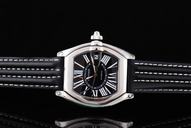 Cartier Roadster 2510 33x47mm Mens Black Cow Leather Strap Watch