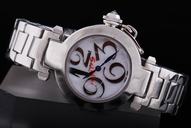 Cartier Roadster W3140008 White Dial Silver Stainless Steel Strap Watch