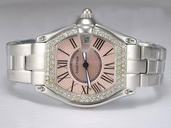 Cartier Roadster W62017V3 Automatic Rectangle Pink Dial Watch