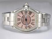 Cartier Roadster W62017V3 Mens 33x37mm Silver Stainless Steel Strap Watch