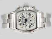 Cartier Roadster w62019x6 Silver Stainless Steel Strap Mens 40x47mm Watch