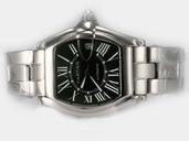 Cartier Roadster w62041v3 36x45mm Black Dial Automatic Watch