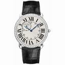 Cartier Ronde Louis Cartier Diamond Bezel 18 kt White Gold Men's Watch WR007002