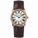 Cartier Ronde Louis Cartier Diamond Bezel Silver Dial 18 kt Rose Gold Ladies Watch WR000351