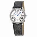 Cartier Ronde Solo Steel Black Leather Midsize Watch W6700255