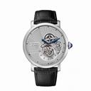 Cartier Rotonde 18K White Gold Sunray Guilloche Dial Men's Watch W1556246