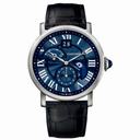 Cartier Rotonde de Cartier Blue Guilloche Dial 18K White Gold Automatic Men's Watch W1556241