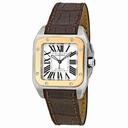 Cartier Santos 100 18kt Rose Gold and Steel Midsize Watch W20107X7