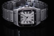 Cartier Santos 100 w200737g White Dial 34x34mm Automatic Watch