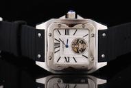 Cartier Santos 100 w20073x8 Square Stainless Steel Case Mens Watch