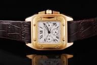 Cartier Santos 100 W20095Y1 White Dial Automatic Square Watch