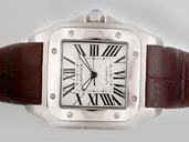 Cartier Santos 100 W20107X7 Mens Stainless Steel Case Square Watch