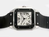Cartier Santos 100 w20121u2 36x36mm Mens Stainless Steel Case Watch