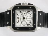 Cartier Santos 100 w20121u2 Mens Stainless Steel Case 38x38mm Watch