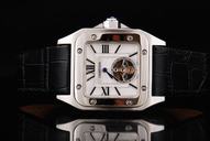 Cartier Santos 100 W2020017 White Dial Square Automatic Watch