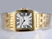 Cartier Santos 100 W25063X9 Stainless Steel with 18k Gold Bezel Quartz White Dial Watch