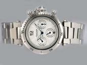 Cartier Santos 100 w31080M7 Mens Automatic Chronograph 36mm Watch