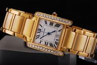 Cartier Santos 100 WF9001Y7 29x40mm Stainless Steel Case Womens Watch
