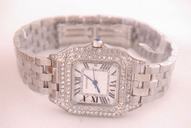 Cartier Santos 100 WF9003Y8 Womens Silver Stainless Steel Strap Watch