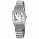 Cartier Santos de Cartier Steel Silver Guilloche Roman Dial Ladies Watch W20056D6