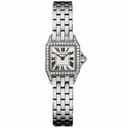 Cartier Santos Demoiselle Mini Model Diamond Bezel 18 kt White Gold Ladies Watch WF9005Y8