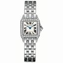 Cartier Santos Demoiselle Silver Dial White Gold Diamond Ladies Watch WF9003YC