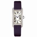 Cartier Tank Americaine Diamond Bezel 18 kt White Gold Ladies Watch WB707331