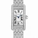 Cartier Tank Americaine Silvered Flinque Dial Ladies Watch HPI00620