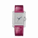 Cartier Tank Anglaise 18 Carat White Gold Set with Diamonds Dial Watch WT100020
