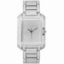 Cartier Tank Anglaise Diamond Pave 18kt White Gold Automatic Men's Watch HPI00561