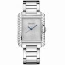 Cartier Tank Anglaise Diamond Pave Dial 18kt Rose Gold Ladies Watch WT100011