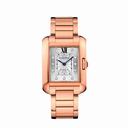 Cartier Tank Anglaise Silver Dial 18K Pink Gold Diamond Ladies Watch WJTA0005