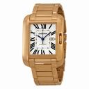 Cartier Tank Anglaise Silver Dial 18kt Rose Gold Ladies Watch W5310003