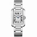 Cartier Tank Anglaise Silver Dial 18kt White Gold Ladies Watch W5310023