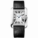 Cartier Tank Anglaise Silver Dial 18kt White Gold Ladies Watch W5310031