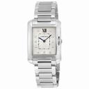 Cartier Tank Anglaise Silver Dial Diamond Stainless Steel Ladies Watch W4TA0004