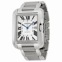 Cartier Tank Anglaise Silver Dial Stainless Steel Men's Watch W5310008