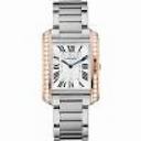 Cartier Tank Anglaise Silver Dial Stainless Steel Watch W3TA0003