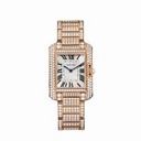 Cartier Tank Anglaise Silvered Flinque Dial Ladies Watch HPI00723